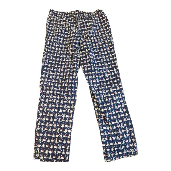 Vineyard Vines Men’s Navy Whale with Santa Hat Pajama Bottoms - Picture 4 of 5